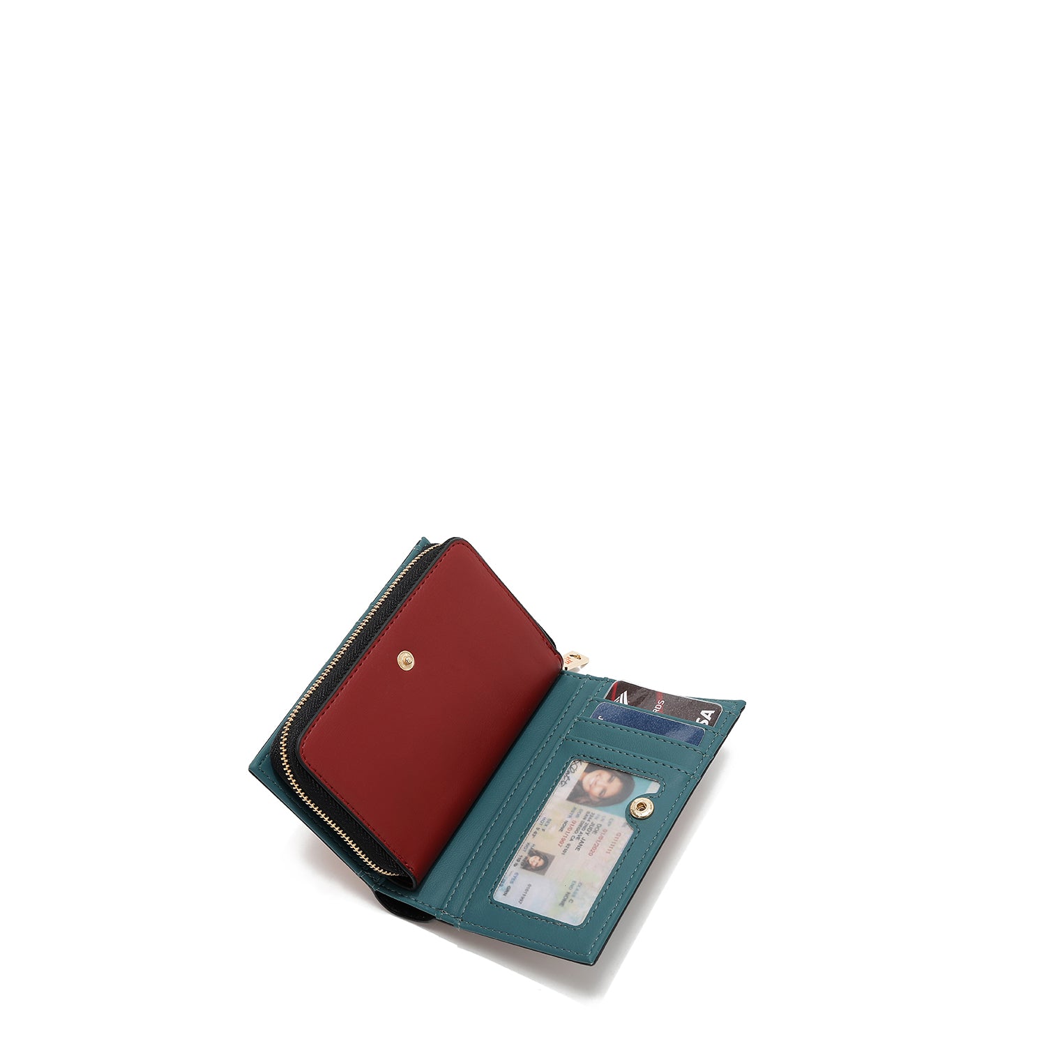 FOLDABLE WALLET WITH CENTRAL ZIP (<tc>SUN & SAND</tc>)