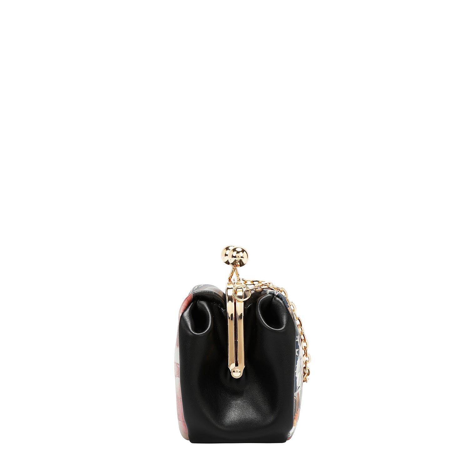 Kiss Lock Crossbody Mini Bag with Embellishments and Includes