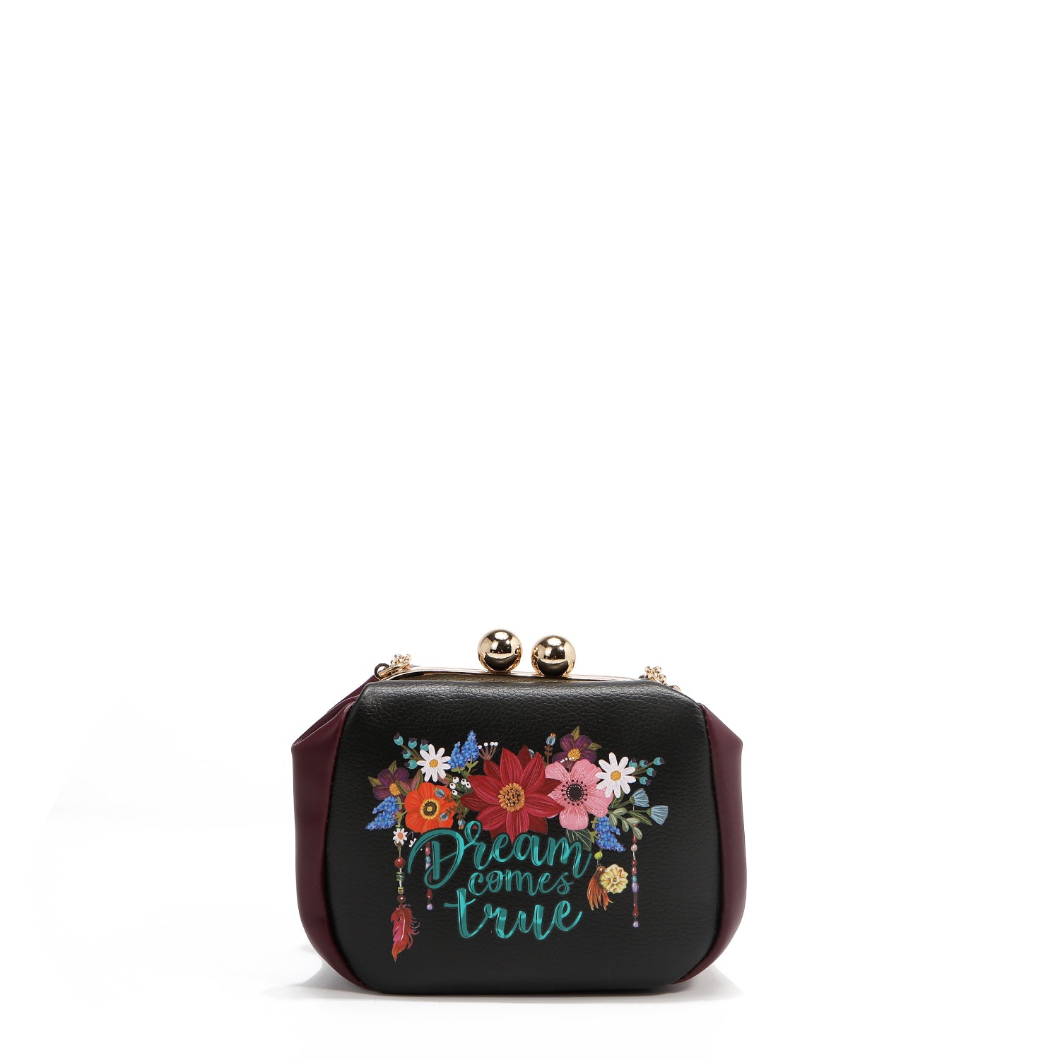 MINI SAC BANDOULIÈRE AVEC FERMETURE KISS LOCK (<tc>DREAM COMES TRUE</tc>)