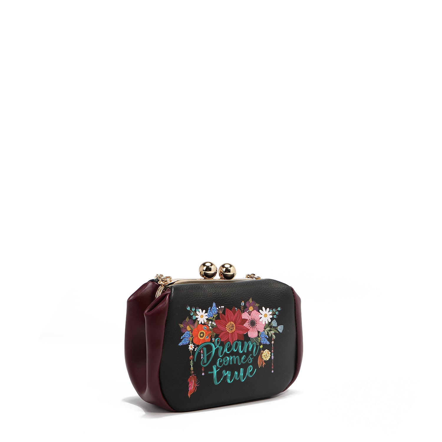MINI SAC BANDOULIÈRE AVEC FERMETURE KISS LOCK (<tc>DREAM COMES TRUE</tc>)