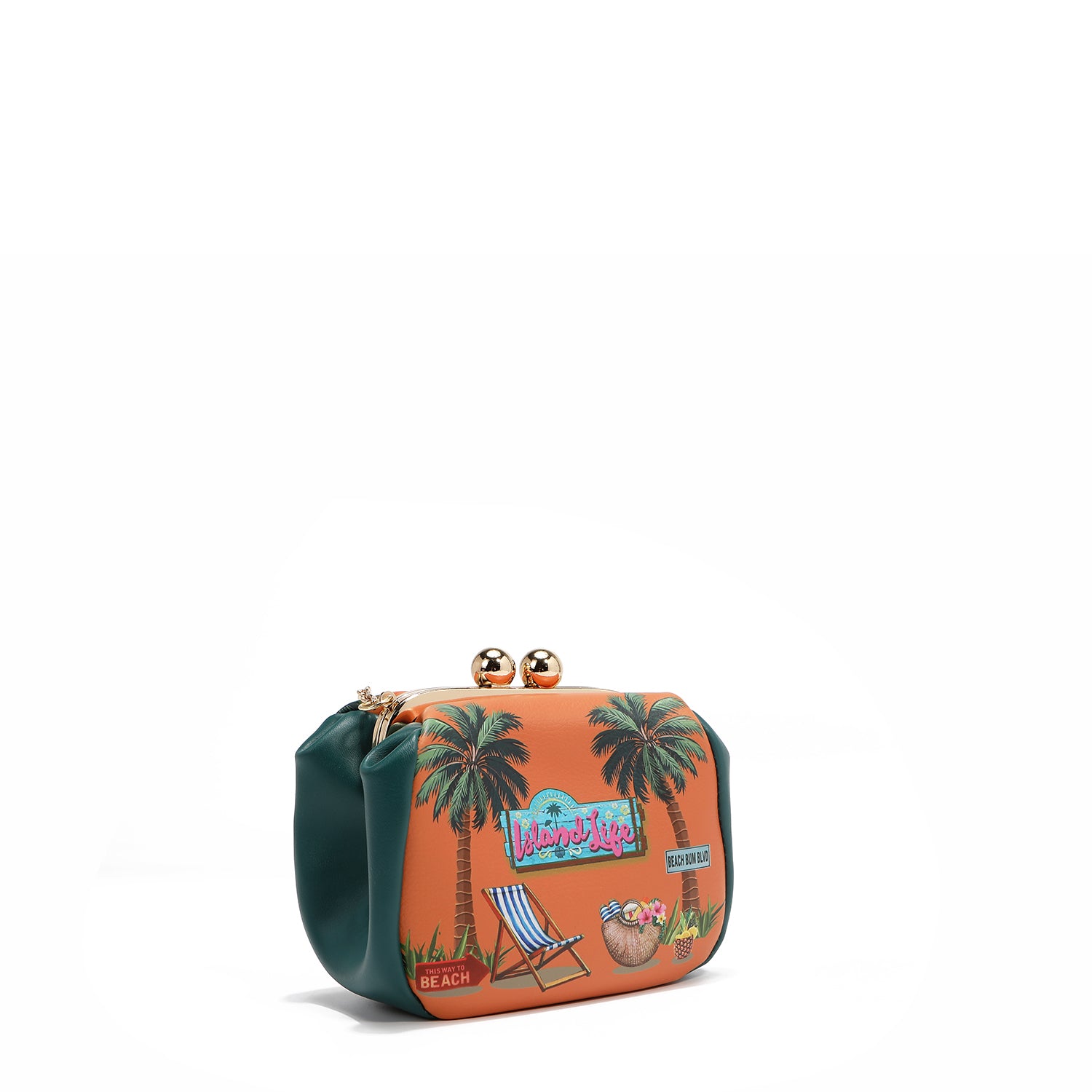 MINI BORSA A TRACOLLA CON CHIUSURA KISS LOCK (<tc>SUN & SAND</tc>)