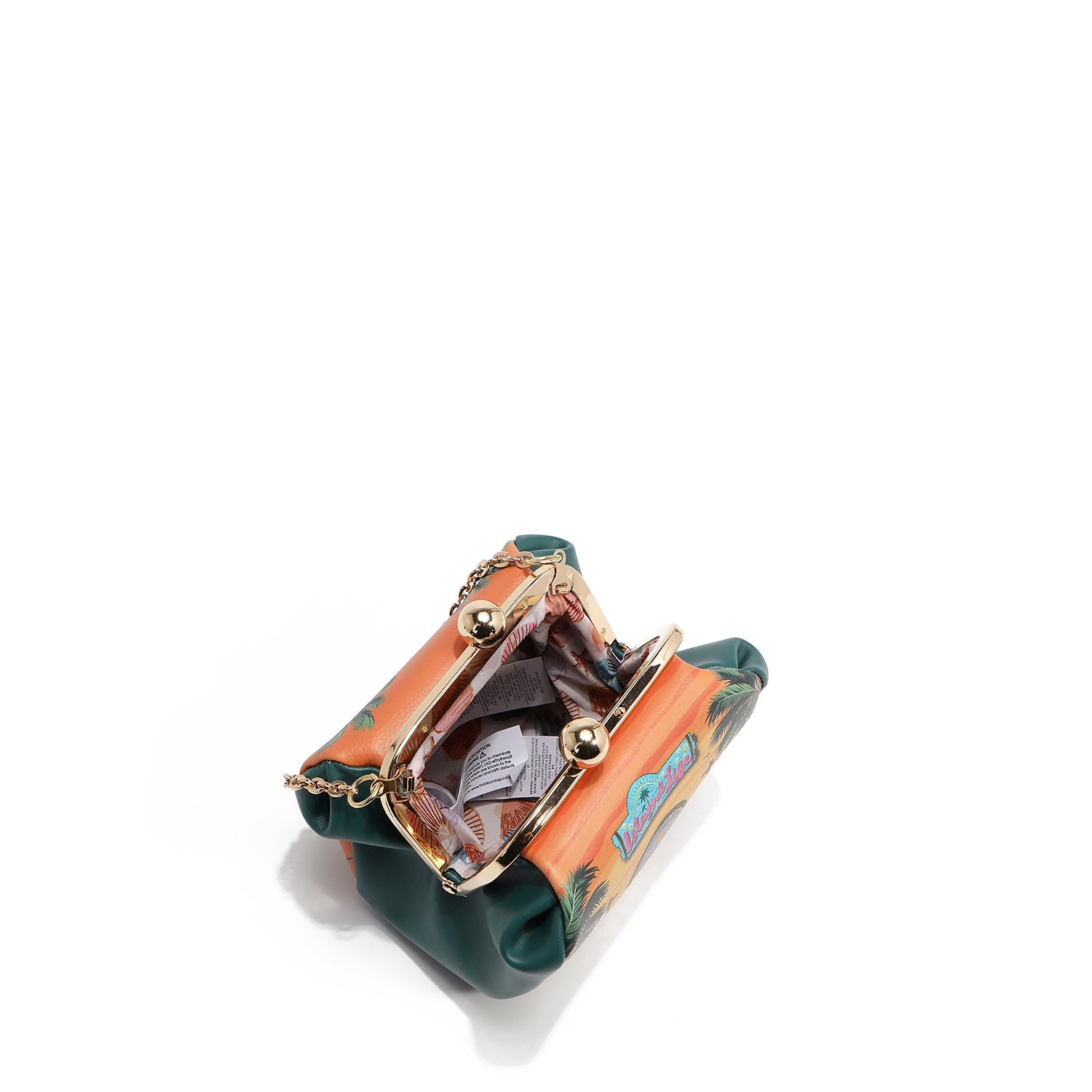 MINI BORSA A TRACOLLA CON CHIUSURA KISS LOCK (<tc>SUN & SAND</tc>)