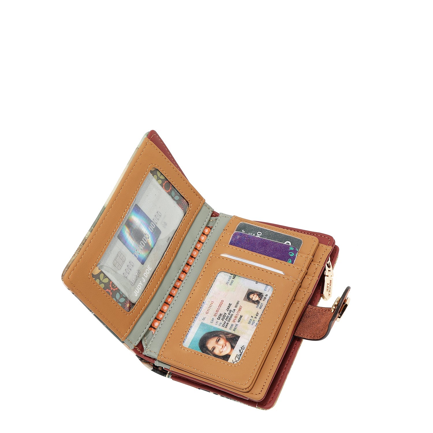 ORGANIZADOR DE BILLETERA COMPACTO CON PESTAÑA A PRESIÓN (EMOTION)