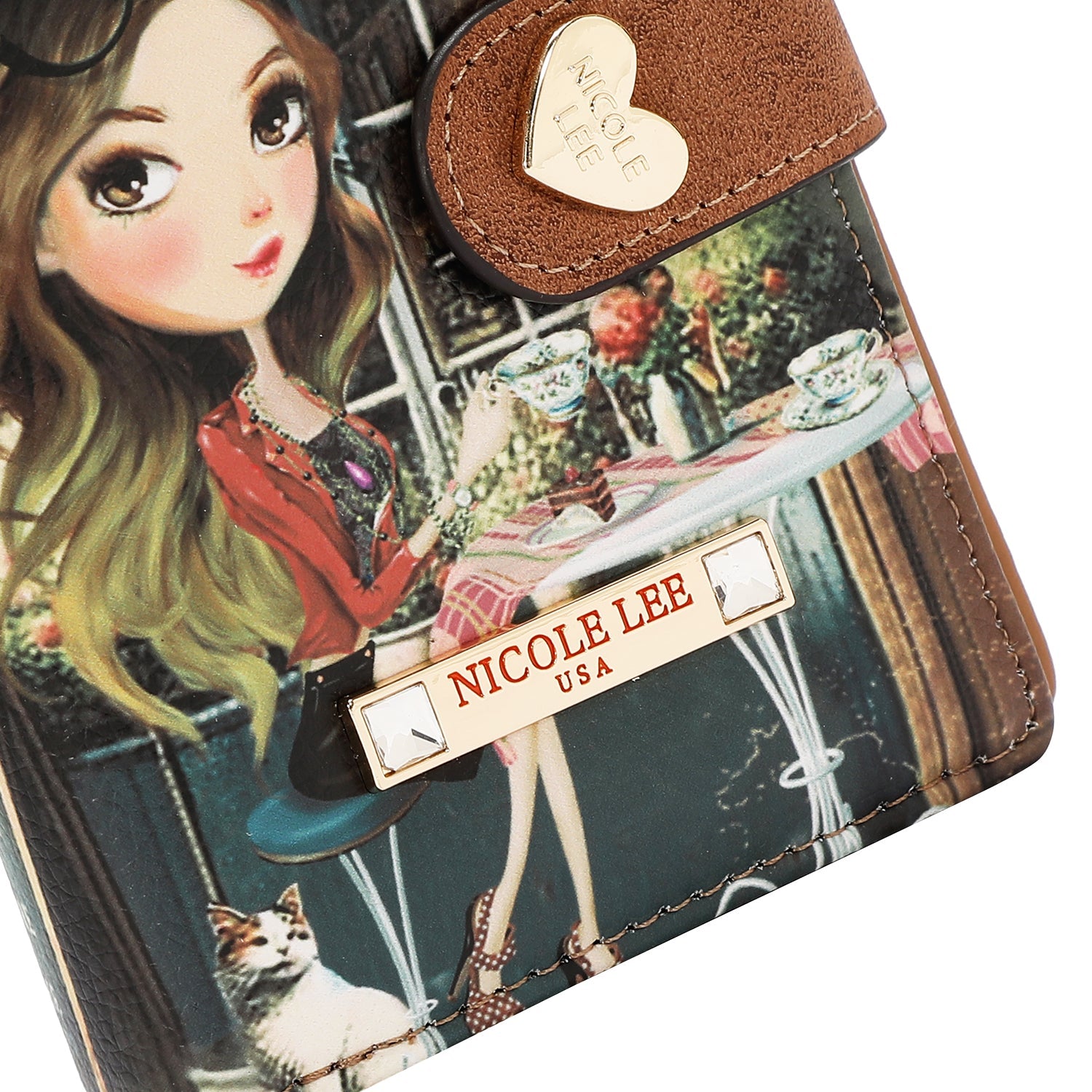 KOMPAKTER GELDBÖRSENORGANIZER MIT SCHNAPPVERSCHLUSS (<tc>VIRTUAL FRIEND</tc>)