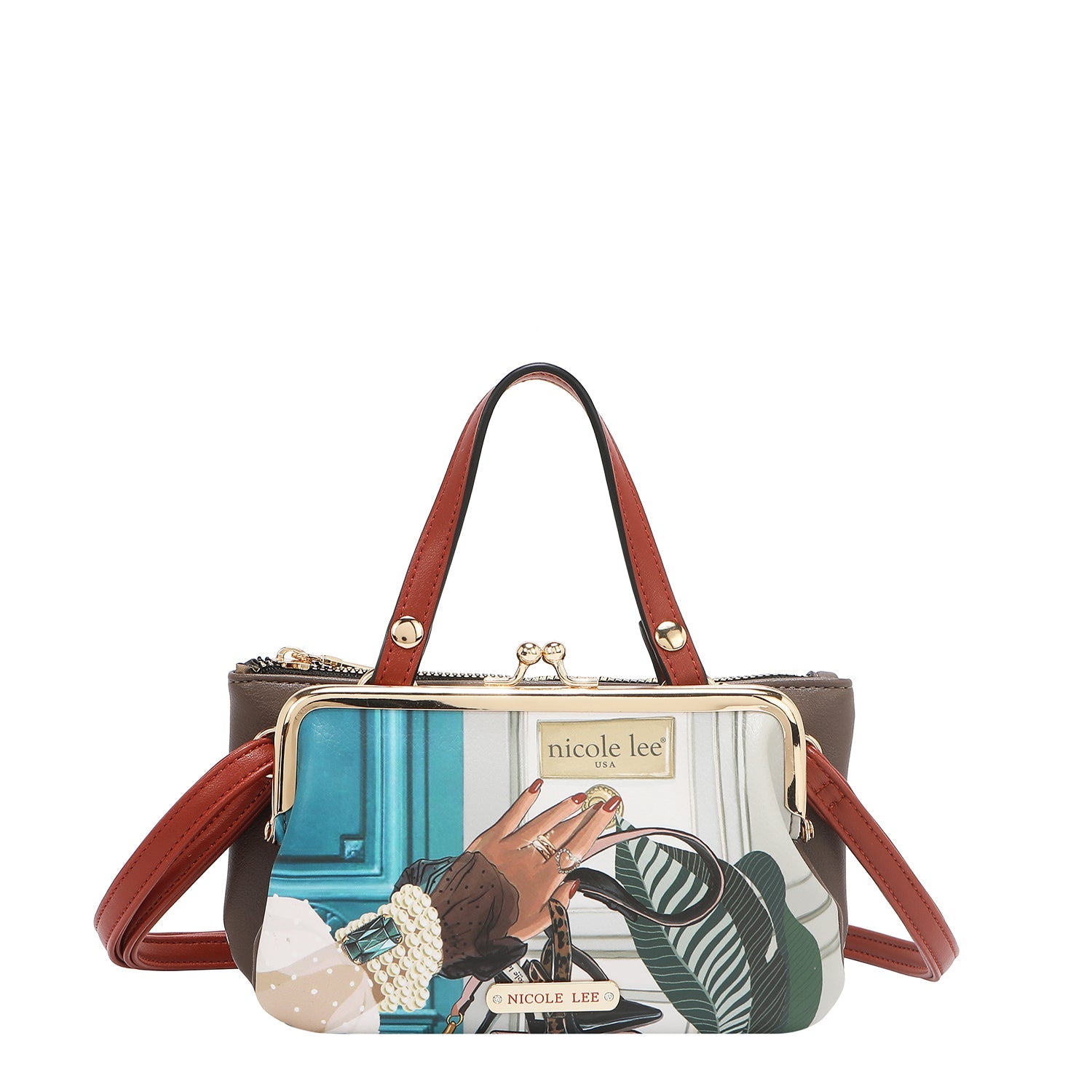 BOLSO MEDIANO CON MARCO Y ASA SUPERIOR (EMOTION)