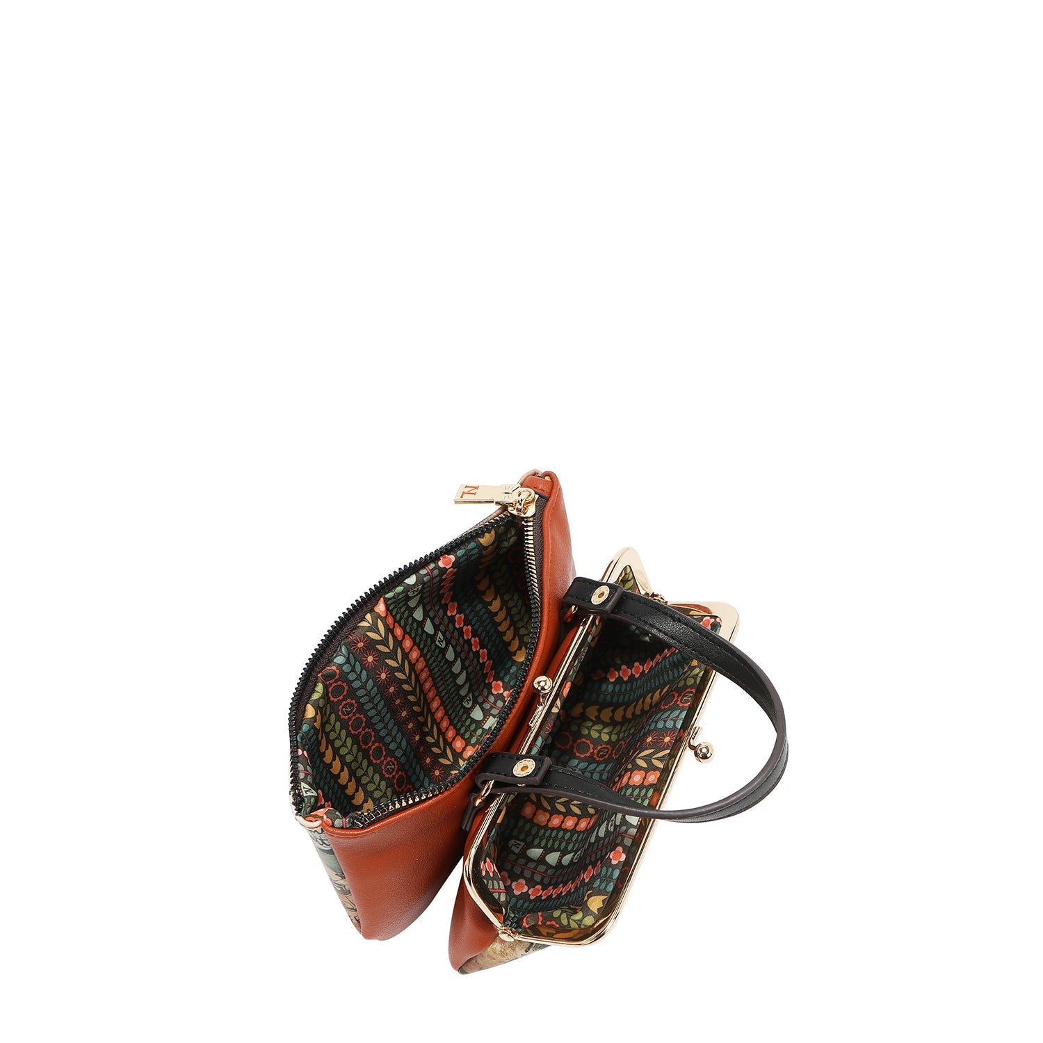 BOLSO MEDIANO CON MARCO Y ASA SUPERIOR (EMOTION)