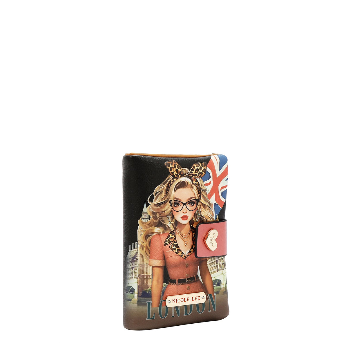 CARTERA CON CIERRE A PRESION (LONDON EYE - NEGRO)