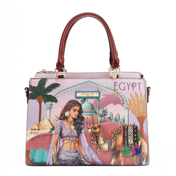 Nicole Lee USA Queen Cleopatra Dome Handbag Fashion Bag for Women