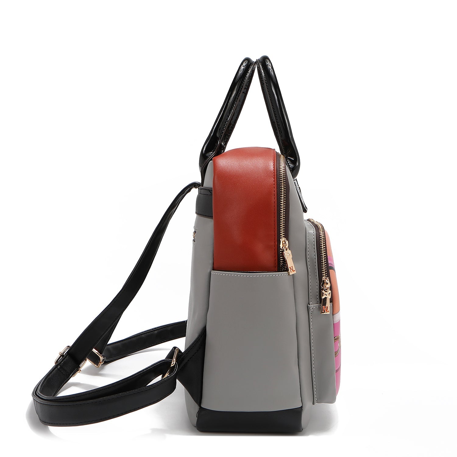 3-TEILIGES SET (RUCKSACK, UMHÄNGETASCHE, GELDBÖRSE) (<tc>VIOLET BLOSSOM</tc>)