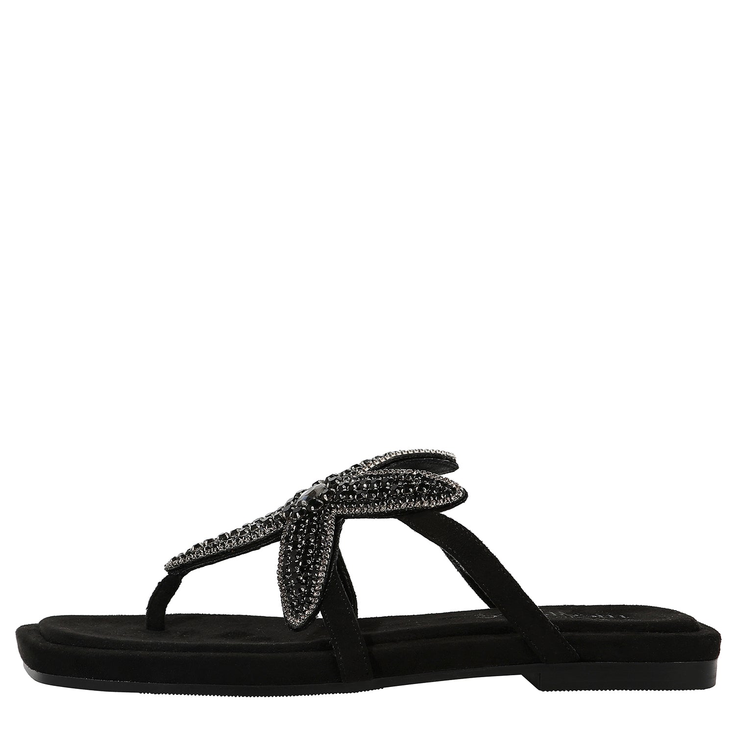 SANDALIAS DE DEDO CON ESTRELLA DE MAR (NEGRO)