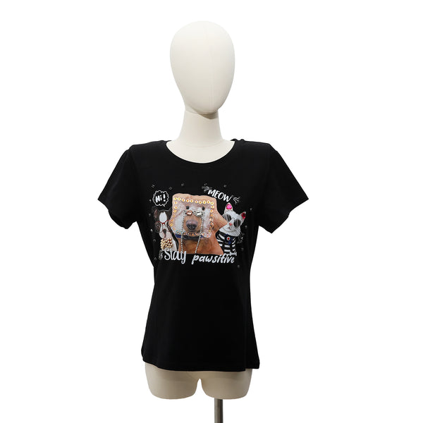 CAMISETA DE MODA NICOLE LEE CON BRILLOS (BIG BROTHER)