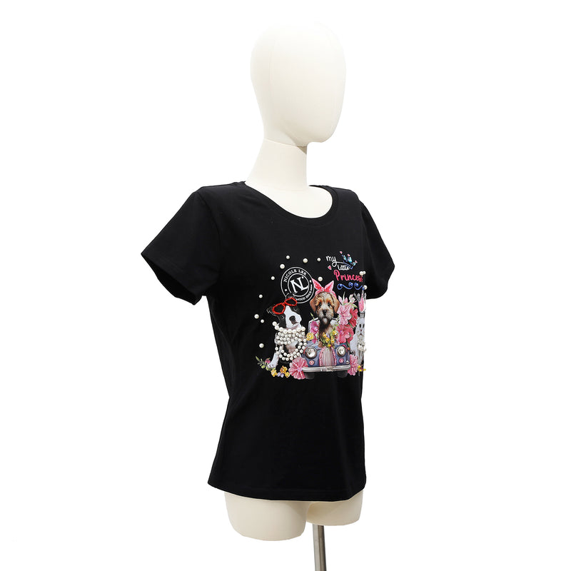 T-SHIRT NICOLE LEE FASHION COM GLITTER (<tc>FAMILY YEARBOOK</tc>)