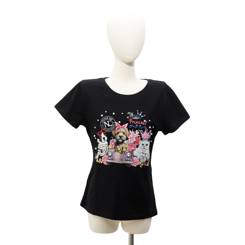 T-SHIRT NICOLE LEE FASHION COM GLITTER (<tc>FAMILY YEARBOOK</tc>)