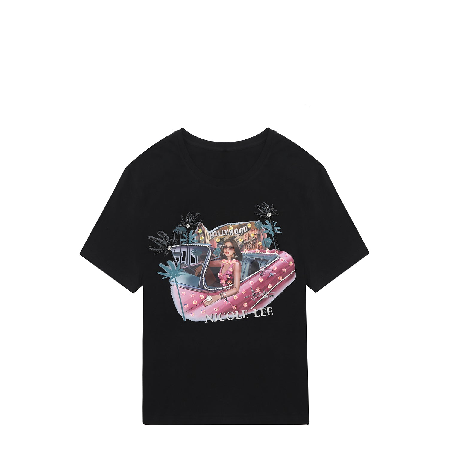 CAMISETA NICOLE LEE FASHION COM BRILHOS (<tc>HOLLYWOOD DRIVE</tc>)
