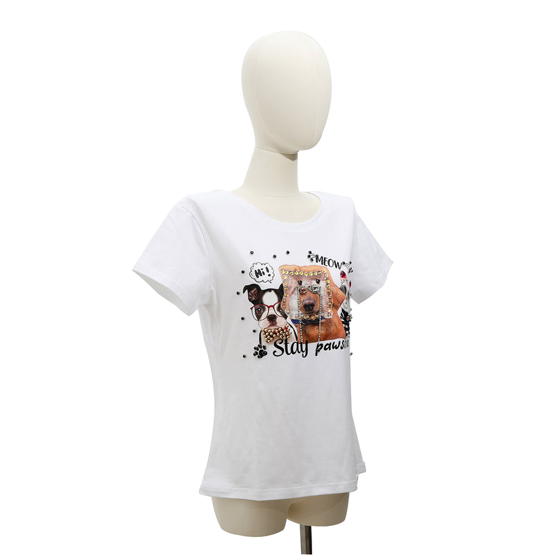 CAMISETA DE MODA NICOLE LEE CON BRILLOS (BIG BROTHER)