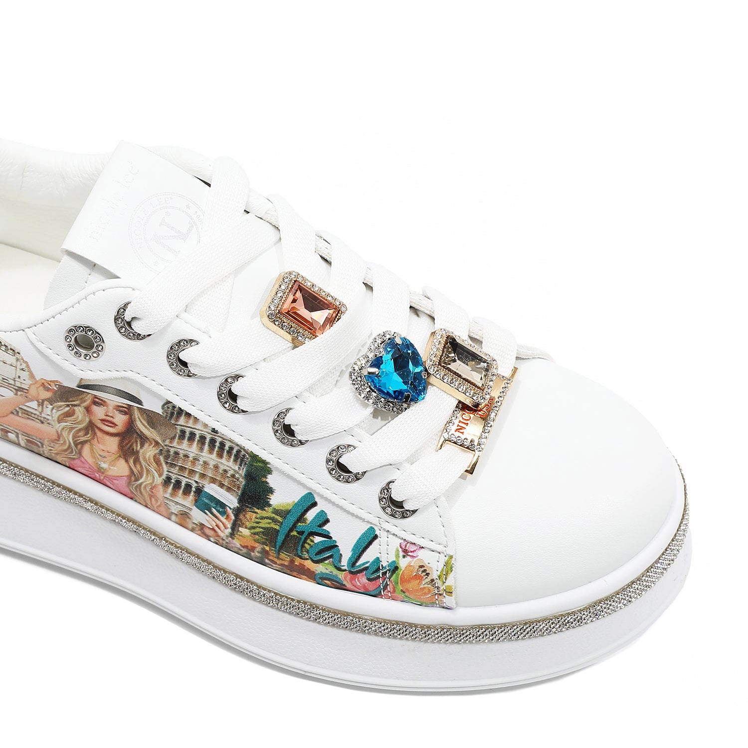 FASHION SNEAKERS WITH RHINESTONE (<tc>MARTHA TRAVELS ITALY</tc>)