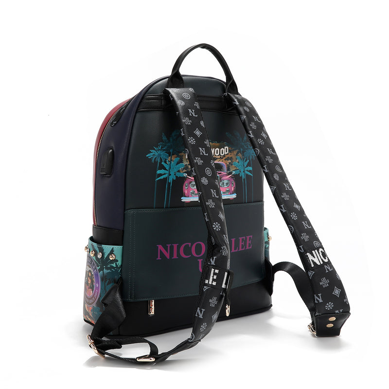 MOCHILA GRANDE COM PORTA DE CARREGAMENTO USB E SACO (<tc>HOLLYWOOD DRIVE</tc> )