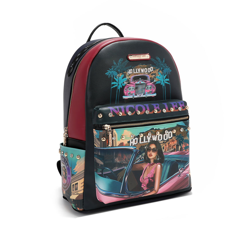 MOCHILA GRANDE COM PORTA DE CARREGAMENTO USB E SACO (<tc>HOLLYWOOD DRIVE</tc> )