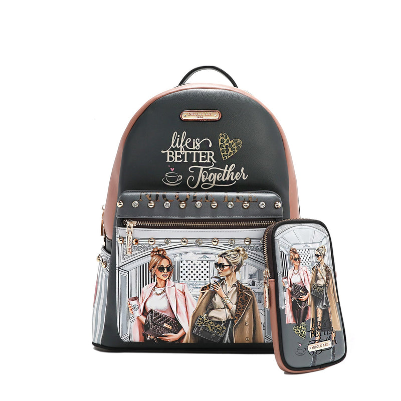 GROSSER MODERRUCKSACK MIT USB-LADEANSCHLUSS UND TASCHE (<tc>LADIES NIGHT OUT</tc>)