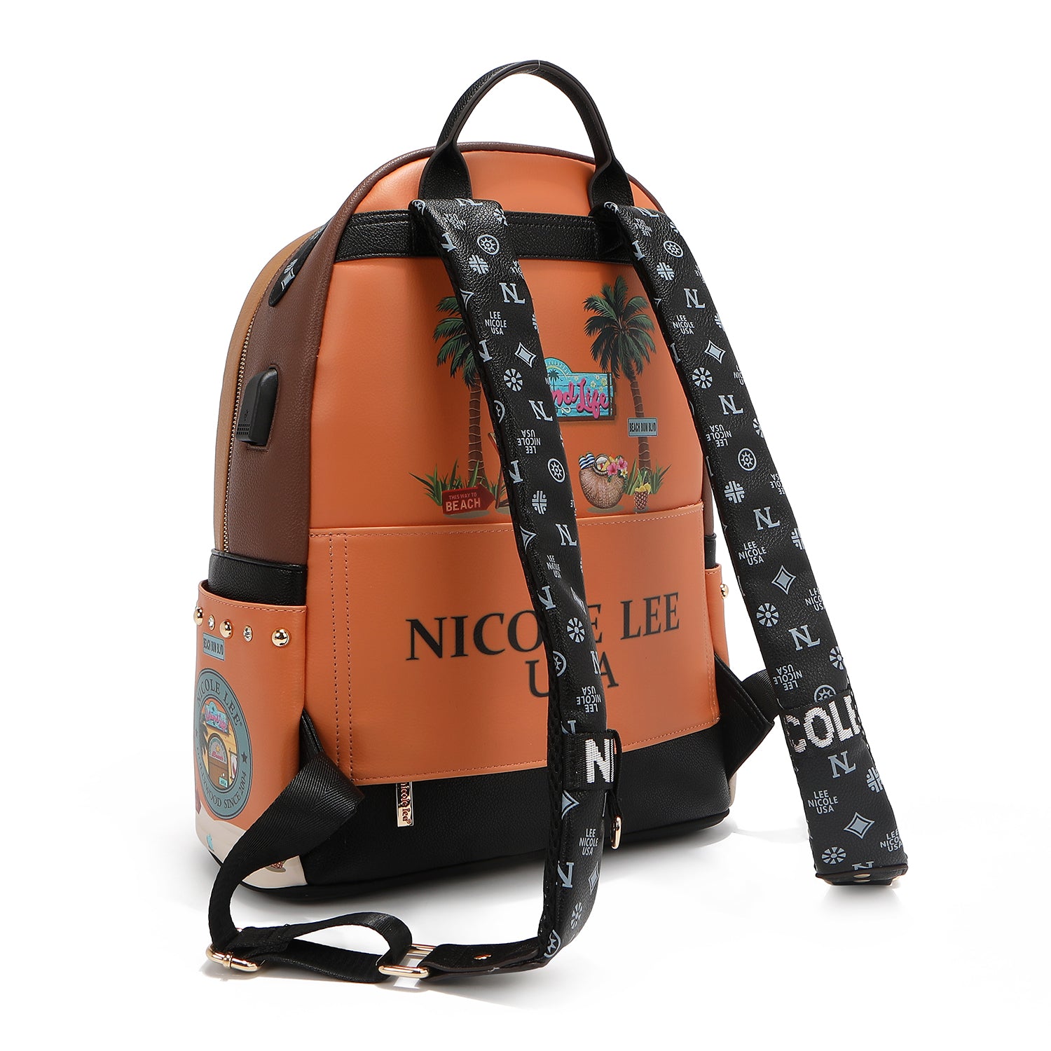 GRAND SAC À DOS MODE AVEC PORT DE CHARGEMENT USB ET SAC (<tc>SUN & SAND</tc>)