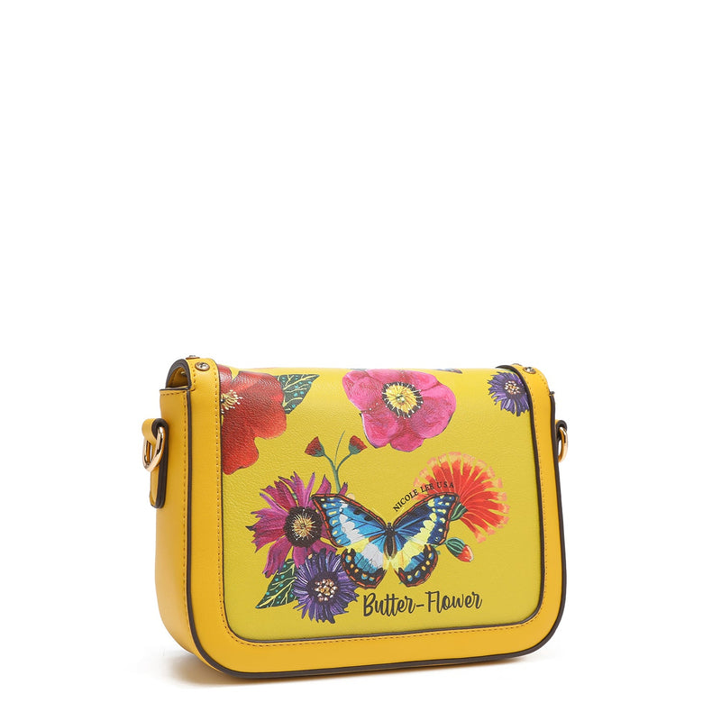 CROSSBODY WITH FLAP <tc>BUTTER-FLOWER</tc>