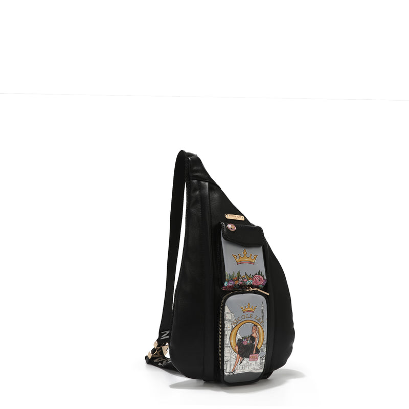 CROSSBODY BACKPACK WITH EXTERIOR POCKETS