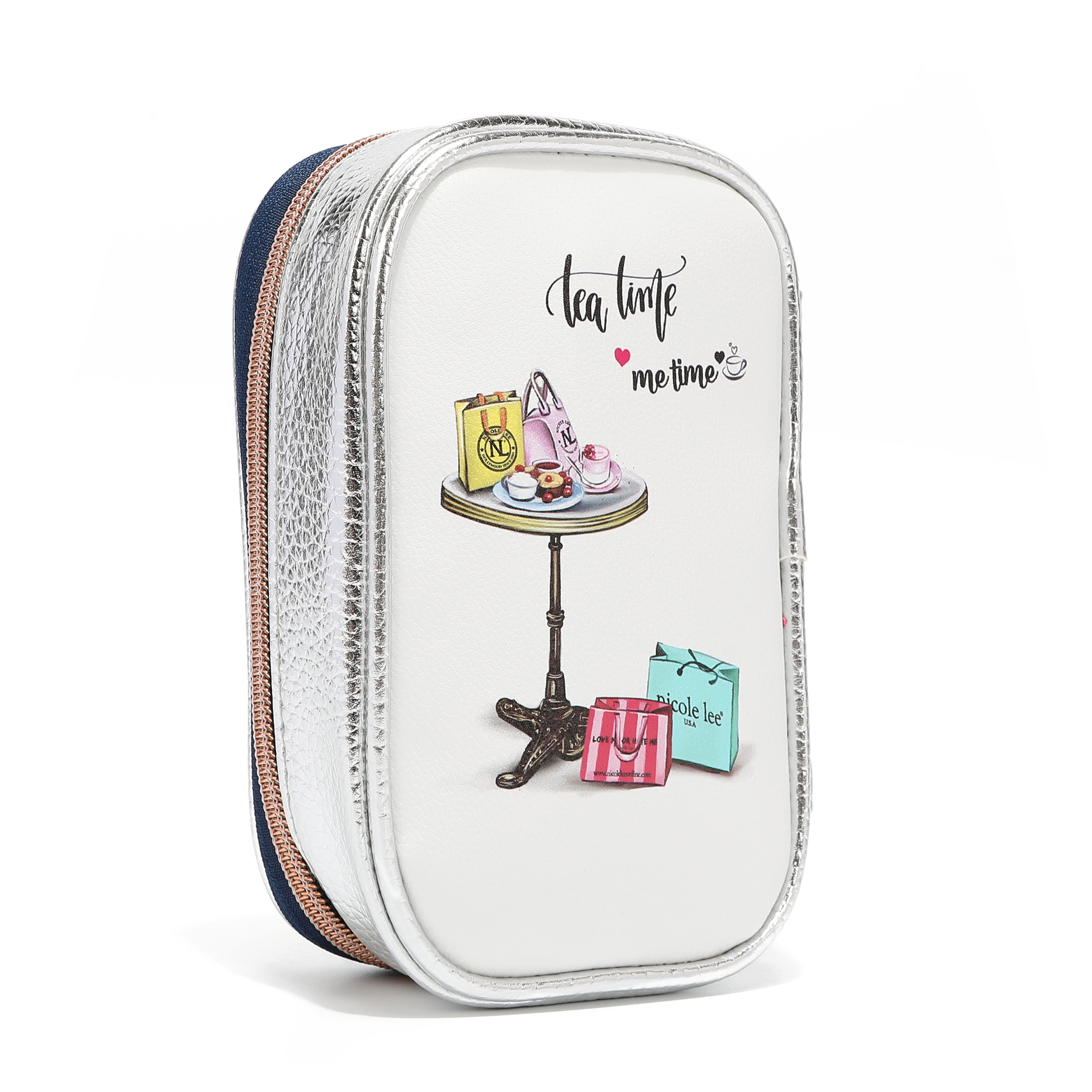 Set von Make -up -Bürsten mit Gehäuse