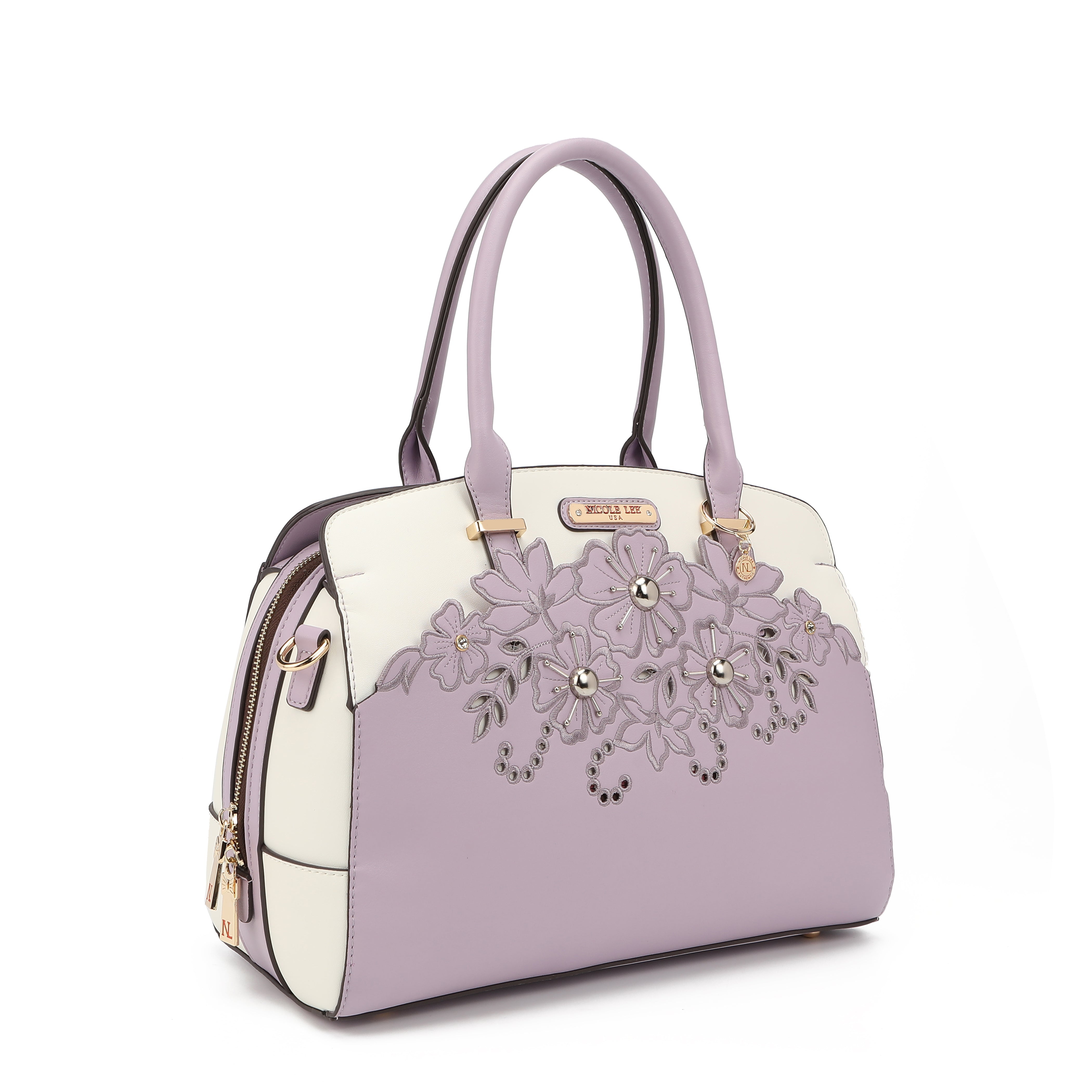 Baultasche mit blumiger Stickerei