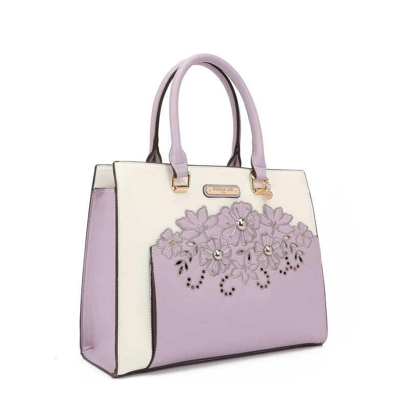 TOTE BAG WITH FLORAL EMBROIDERY