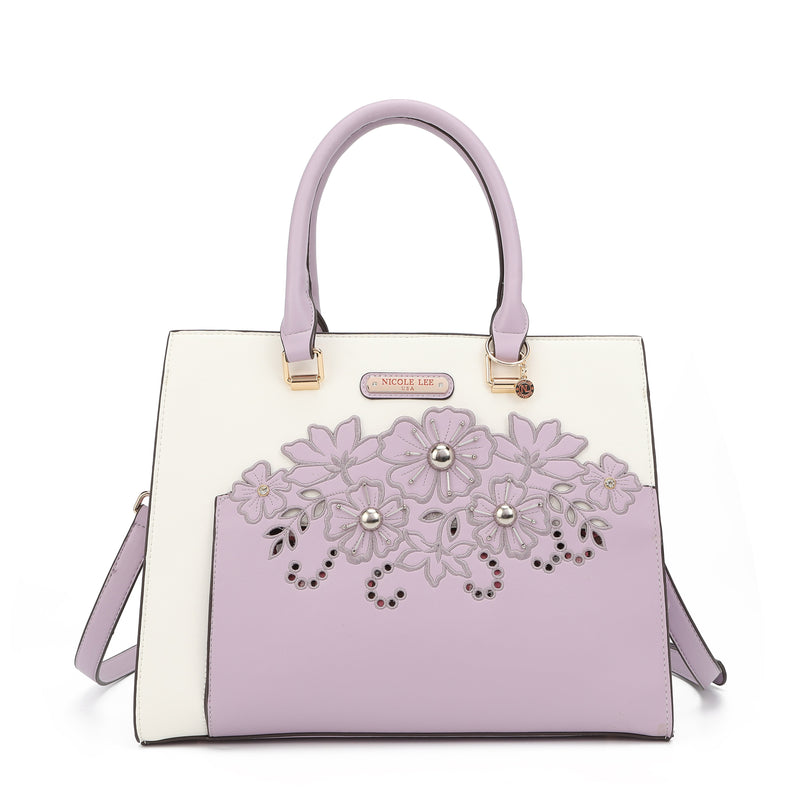 TOTE BAG WITH FLORAL EMBROIDERY