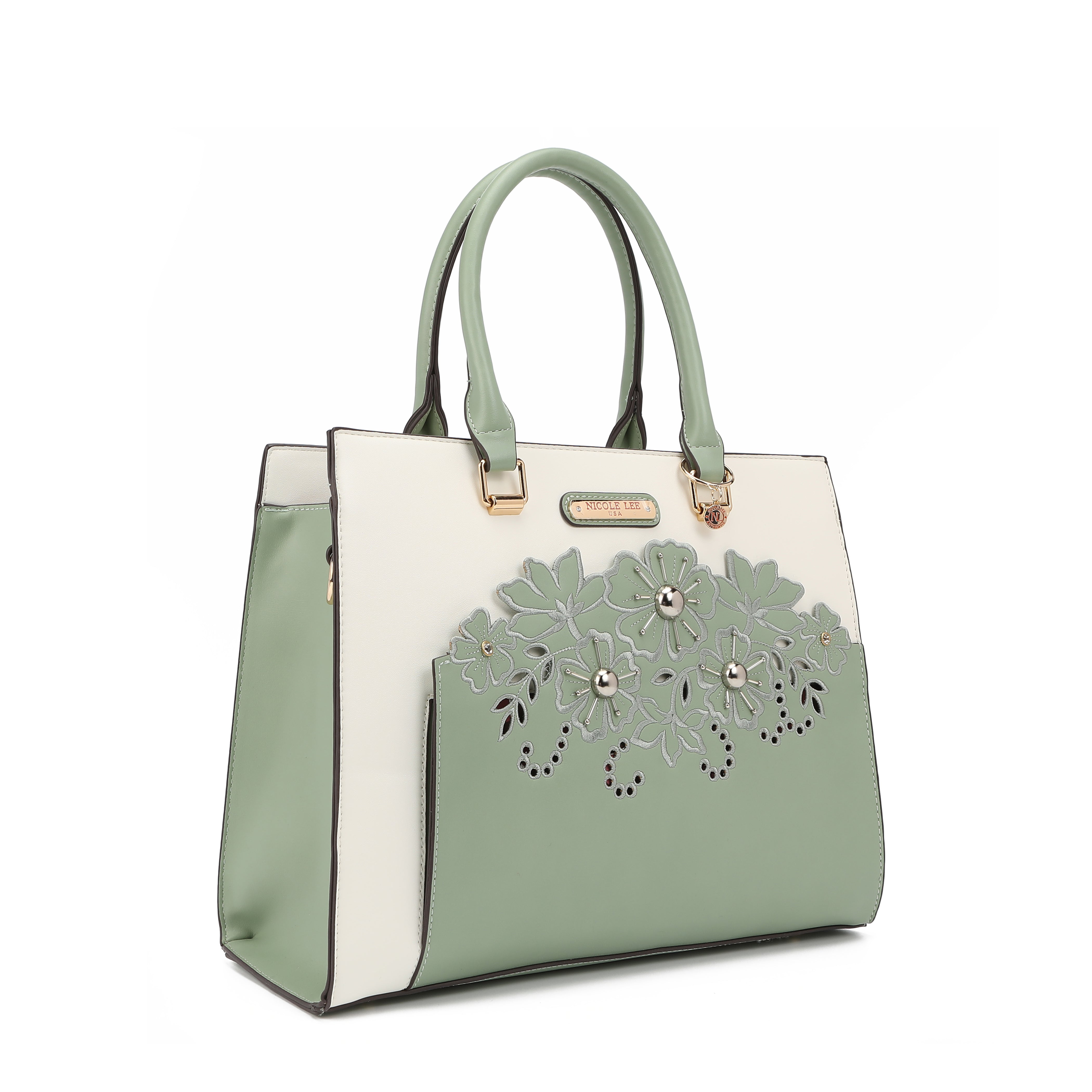 Bolsa com bordado floral