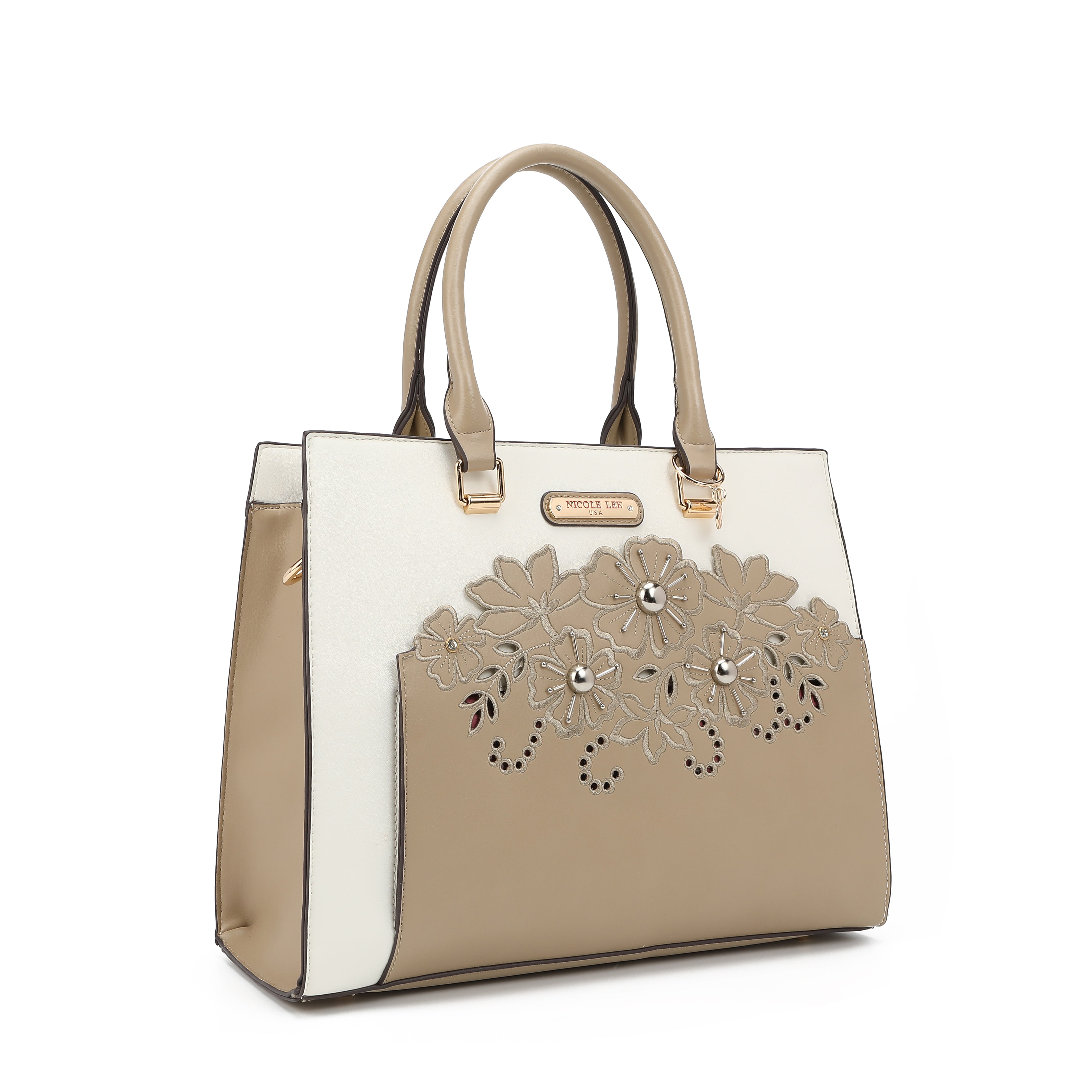 Tasche mit blumiger Stickerei
