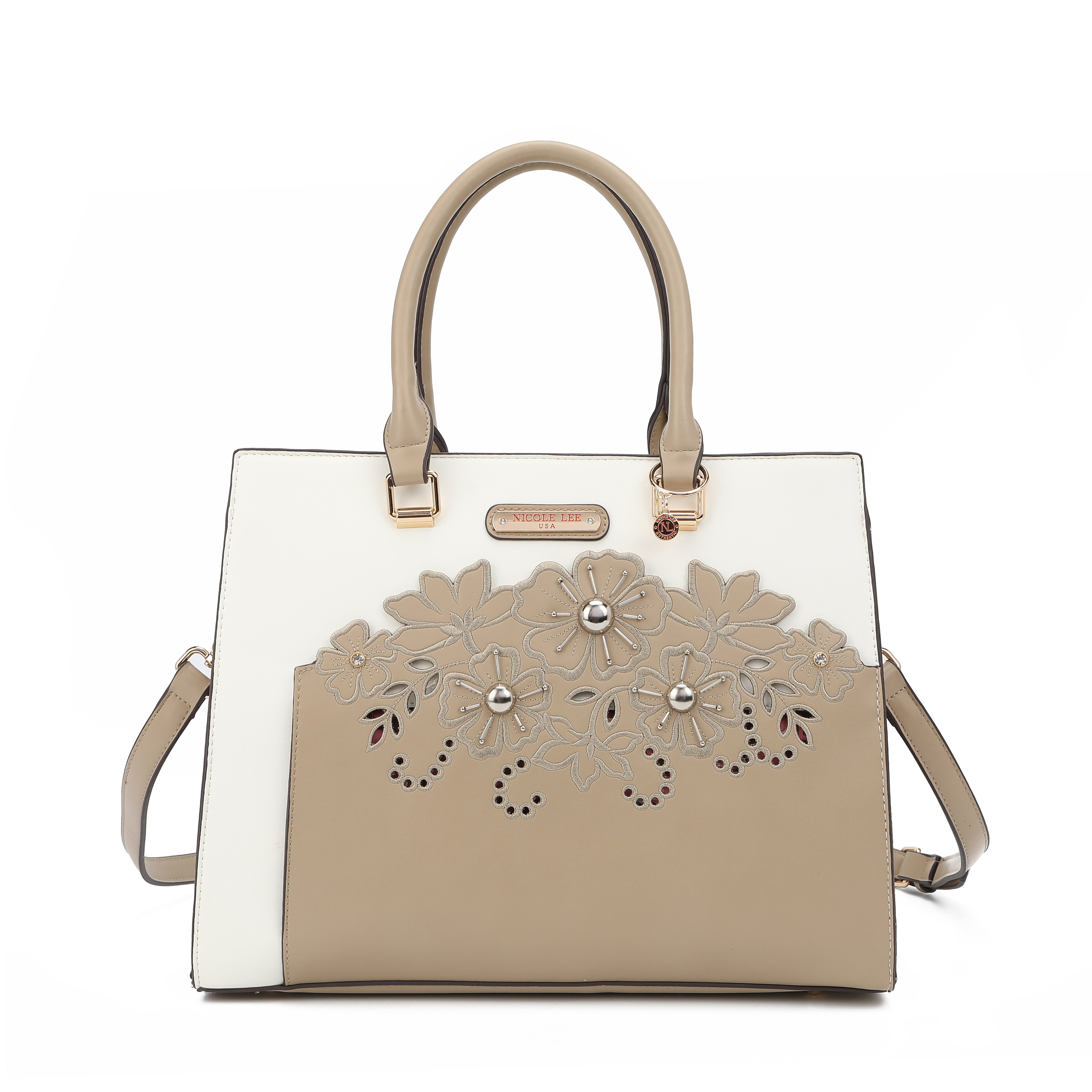 Tasche mit blumiger Stickerei