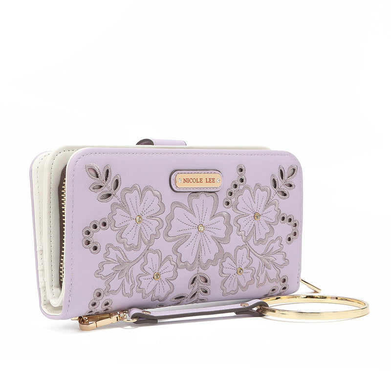 FASHION "FLORAL" WALLET WITH ZIPPER