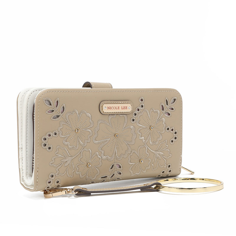 FASHION "FLORAL" WALLET WITH ZIPPER
