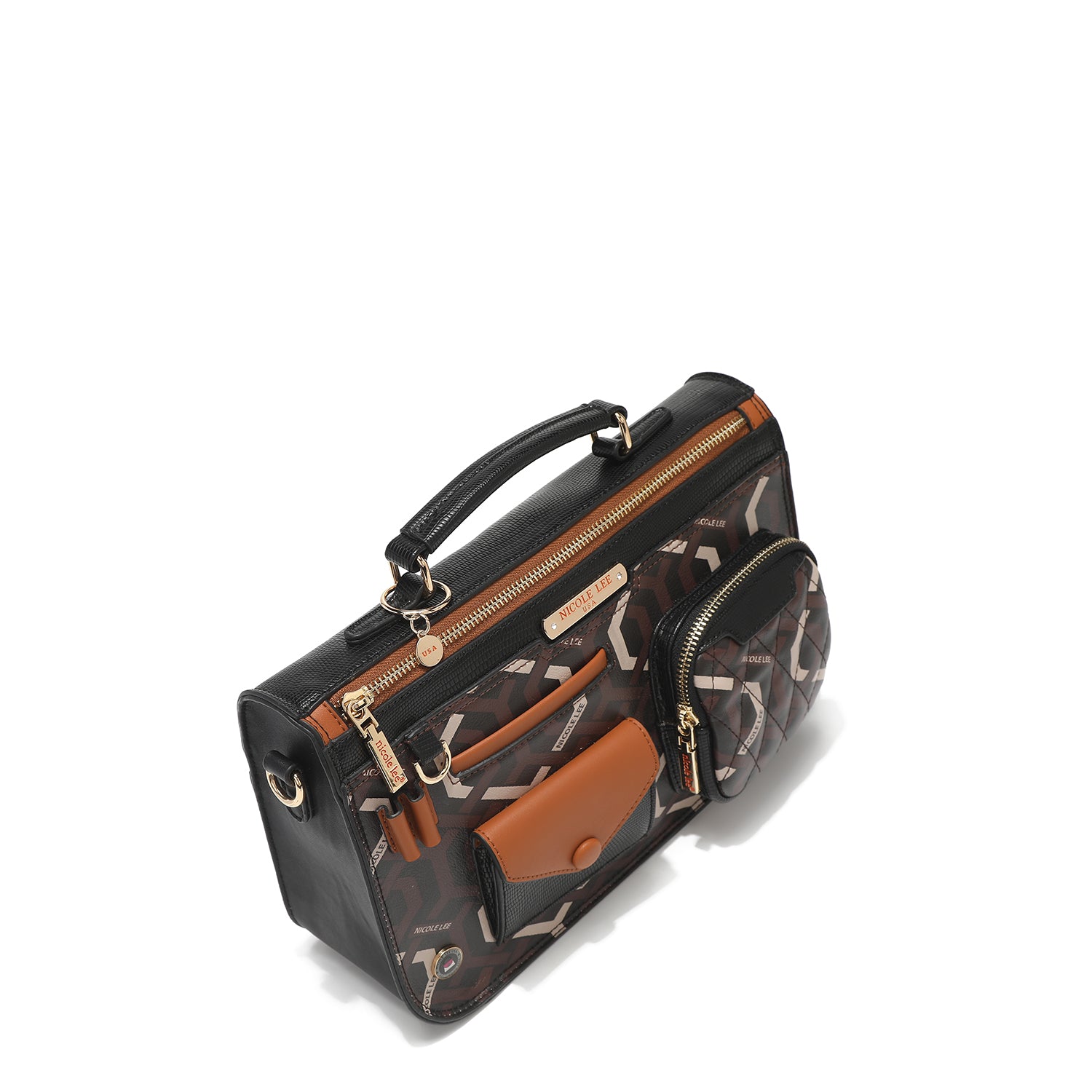 BORSA A TRACOLLA PICCOLA "GEOMETRICA".