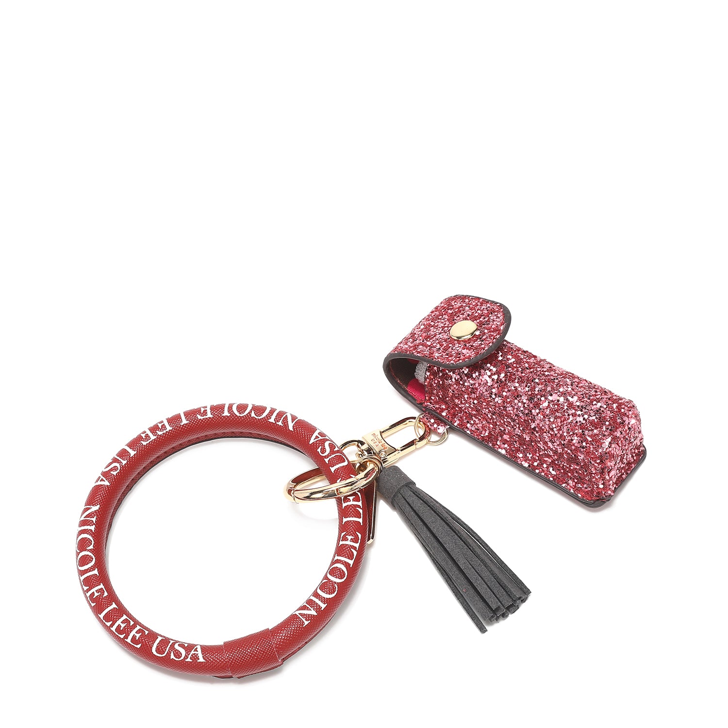 Bracelet keychain with lip brightness case