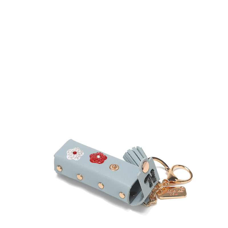 FLORAL KEYCHAIN ​​WITH LIPSTICK HOLDER