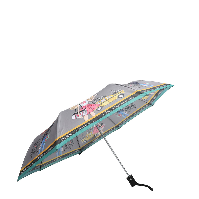 Tragbarer Regenschirm mit Aufdruck (Nikky von Nicole Lee)