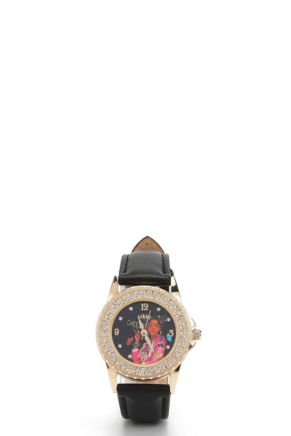 Double diamond medium watch "Sidney"