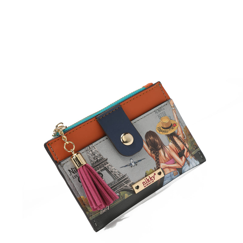 CARD HOLDER AND PURSE WITH ZIPPER