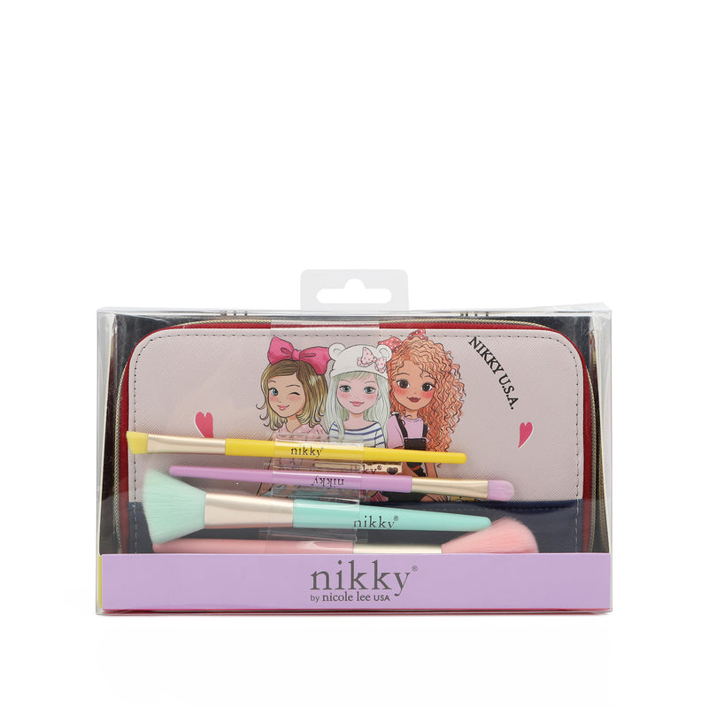 Make-up-Pinsel-Set mit NIKKY-Etui
