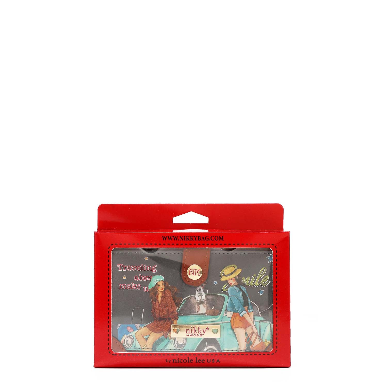 Portafoglio grande con portamonete a doppia cerniera <tc>NIKKY</tc>