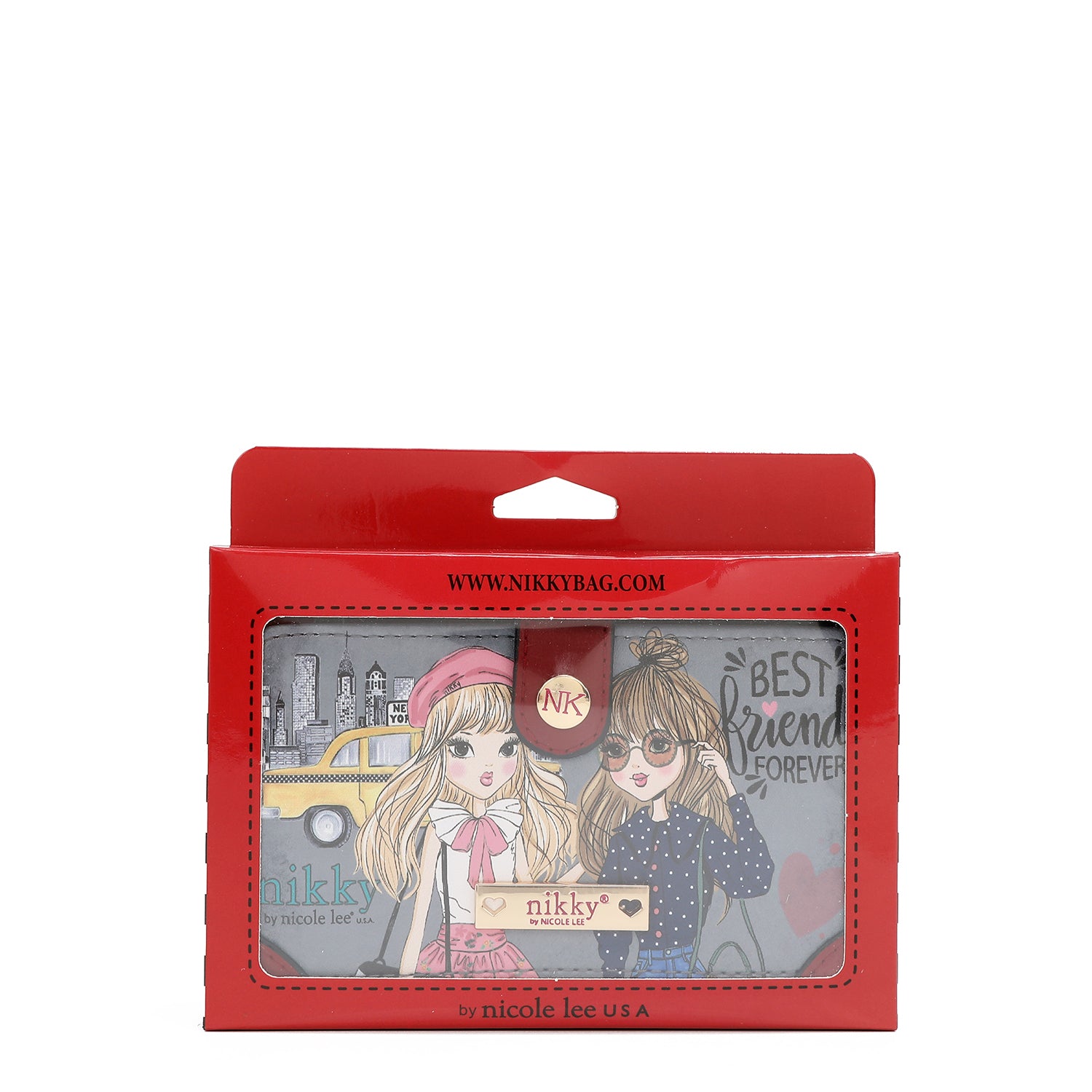 Portafoglio grande con portamonete a doppia cerniera <tc>NIKKY</tc>