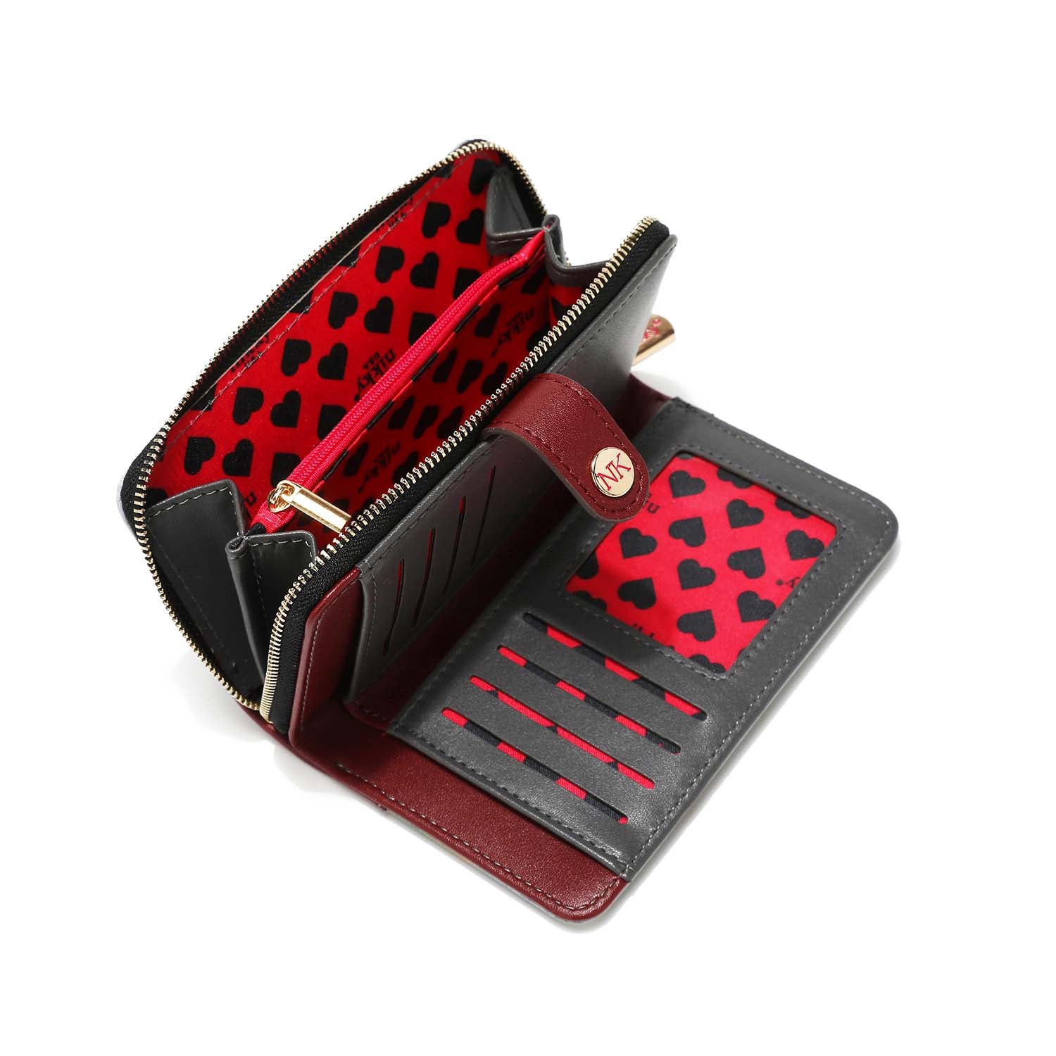 Portafoglio grande con portamonete a doppia cerniera <tc>NIKKY</tc>