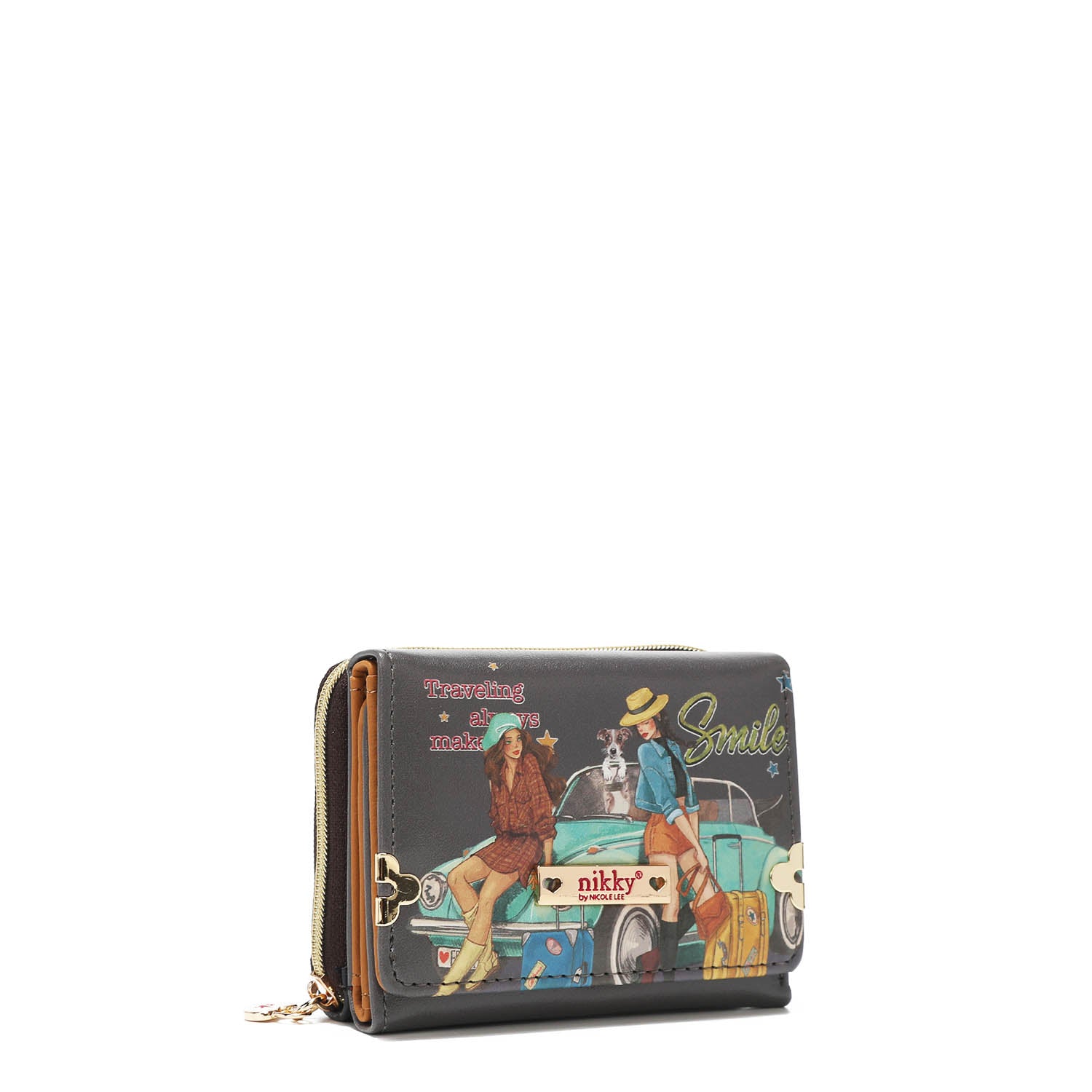 Portfolio con tripla divisione + borsa con cerniera