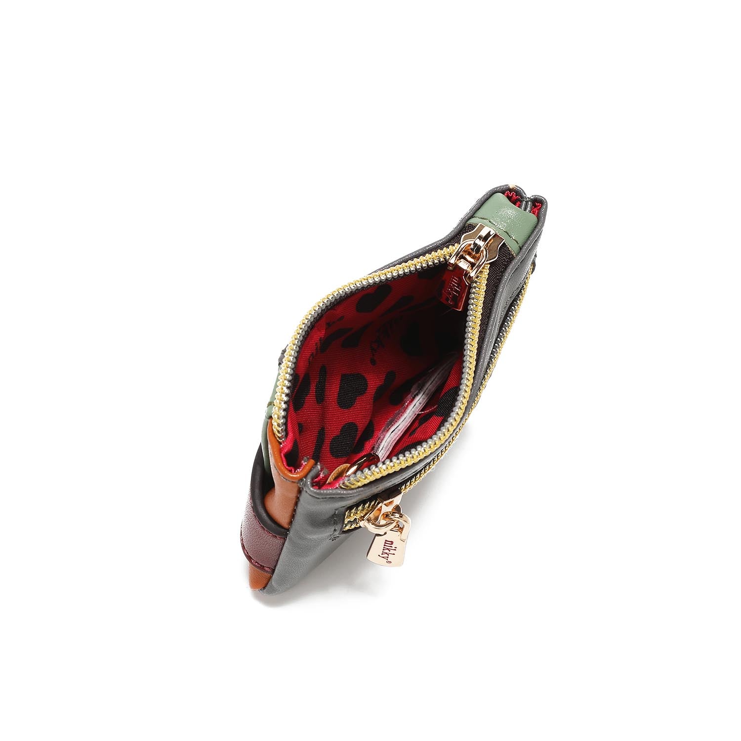 Mini papelão com fechamento de zíper e botão de pressão