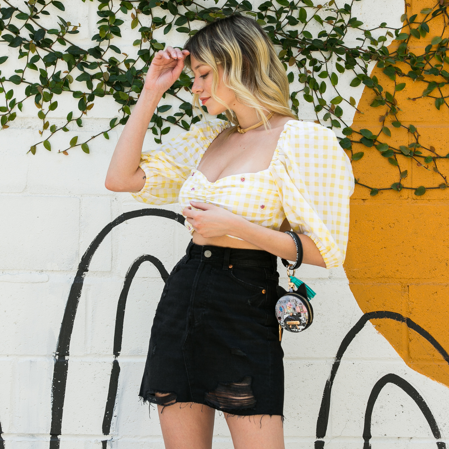 Bracelet with keychain and wallet