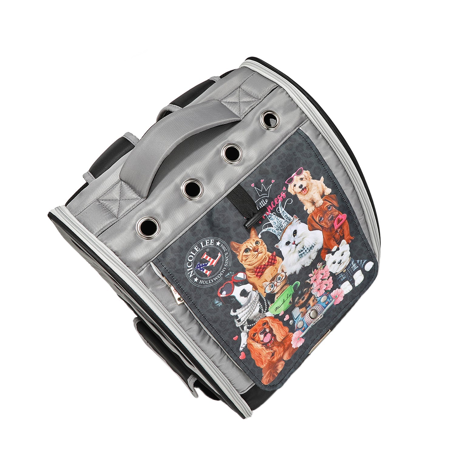 MOCHILA PORTADORA PET CINZA