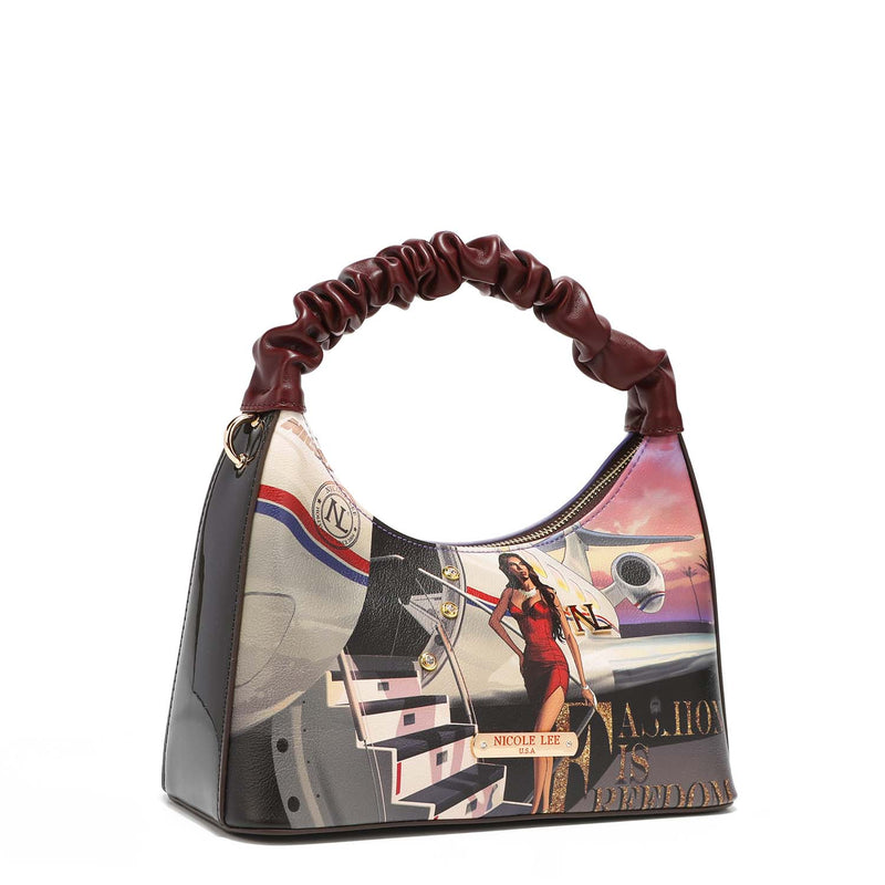 Handbag with wrinkled tape – Nicole Lee - Main Image